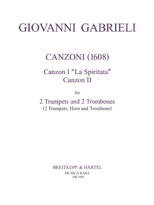 Canzoni (1608), Canzon I La Spiritata & Canzon II, 2 trumpets and 2 trombones (horn, trombone)