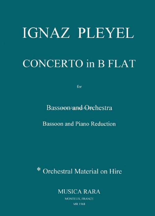 Concerto B-dur B 107, bassoon and piano. 9790004482629 Concerto B-dur B 107, bassoon and piano. 9790004482629