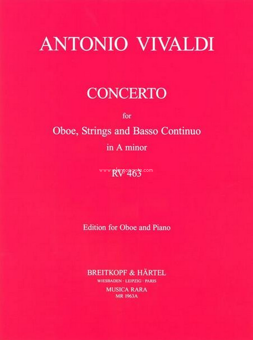 Concerto in a-moll RV 463, oboe, strings and basso continuo