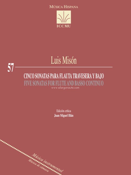 Cinco sonatas para flauta travesera y bajo, conservadas en la colección de la Casa Palacio Condesa de Lebrija. 9790801276117