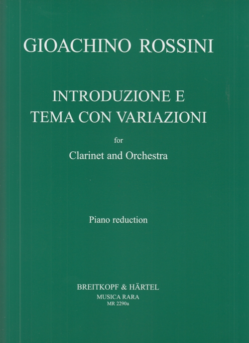 Introduzione e Tema con Variazioni, Clarinet and Orchestra, Piano Reduction