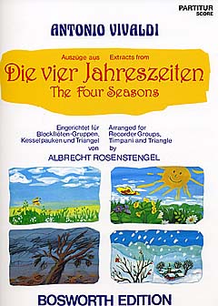 Die Vier Jahreszeiten (Auszüge): für Blockfötengruppen, Kesselpauken und Timpani. 9783936026979