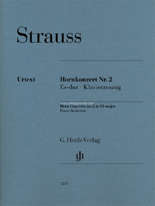 Horn Concerto no. 2 in E flat major, horn and piano