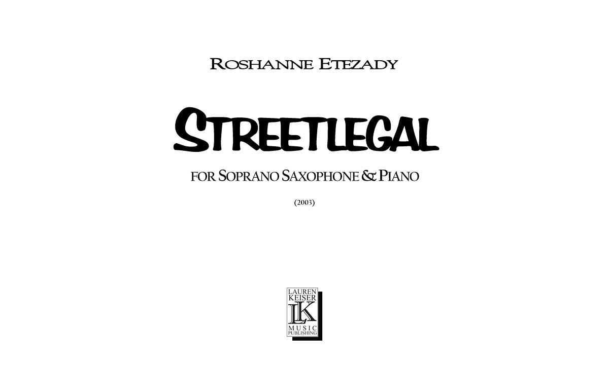 Streetlegal: for Soprano Sax and Piano