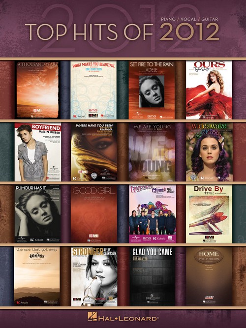 Top Hits of 2012, Piano, Vocal and Guitar