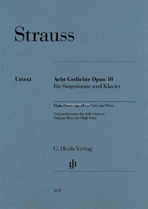 Eight Poems op. 10 op. 10, für Singstimme und Klavier = High voice and piano. 9790201814582