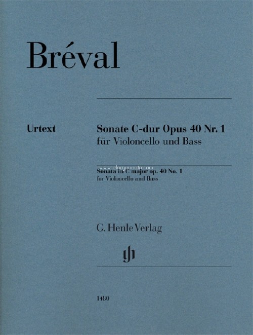 Sonata C major op. 40 no. 1 for Violoncello and Bass. For 2 cellos or cello and piano