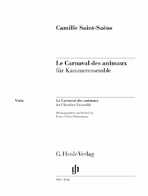 Le Carnaval des animaux, Kammerensembel. Viola Part