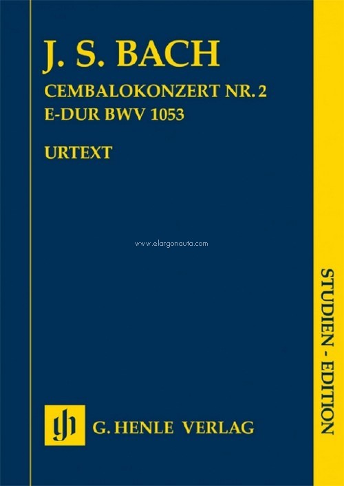 Harpsichord Concerto no. 2 E major BWV 1053. Piano and orchestra. Study Score. 9790201873817