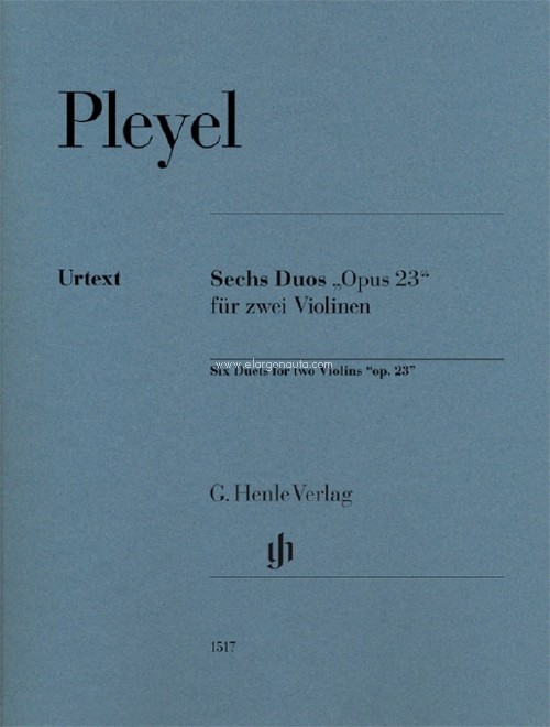 Six Duets ?op. 23?, for two Violins. 9790201815176