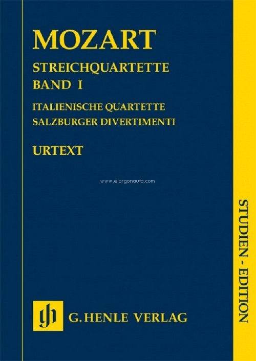 String Quartets Volume I (Italian Quartets, Salzburg Divertimenti). Study Score. 9790201871202