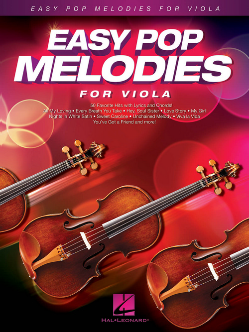 Easy Pop Melodies: 50 Favorite Hits with Lyrics and Chords, Viola