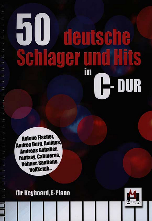 50 deutsche Schlager und Hits in C-Dur, voice, melody instrument in C. 9783865439369