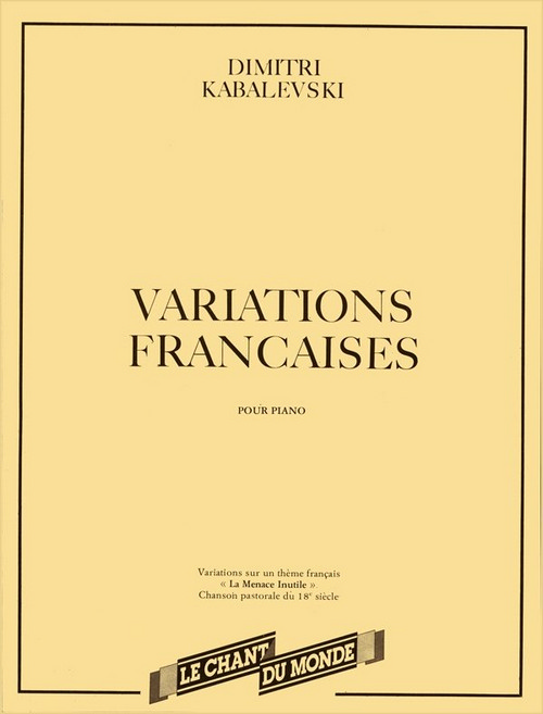 Variations françaises, pour piano. 9790201641560