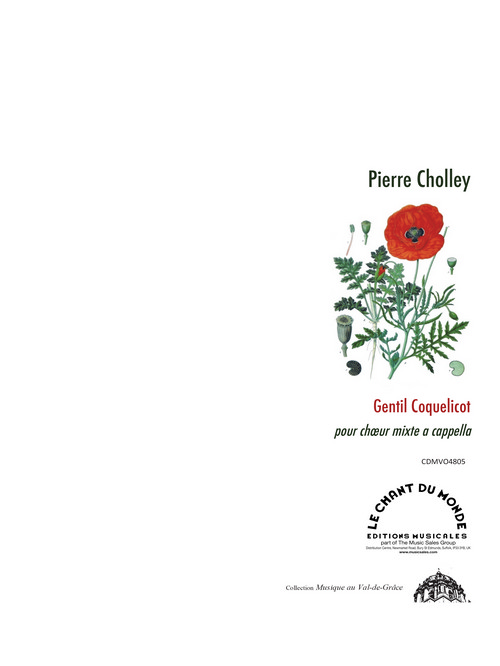 Gentil coquelicot, SATB