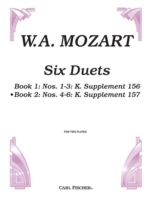 Six Duets Nos. 4-6 K. Supplement 157, 2 Flutes