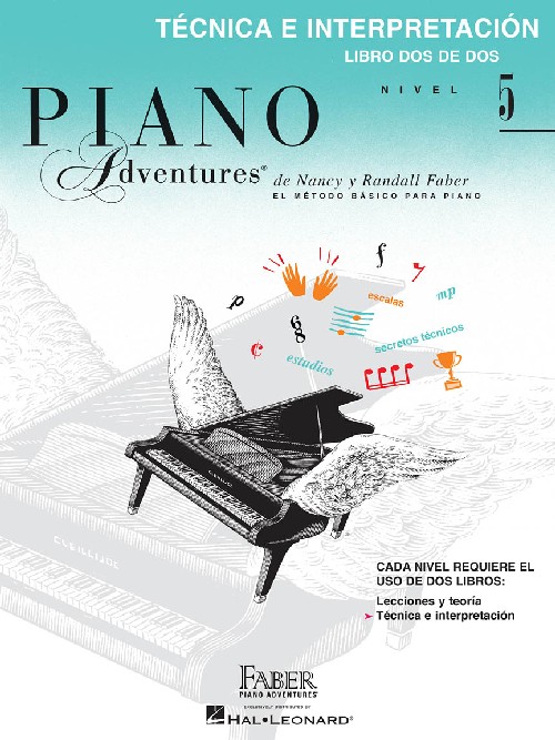 Piano Adventures, nivel 5: técnica e interpretación, libro dos de dos. 9781616776909